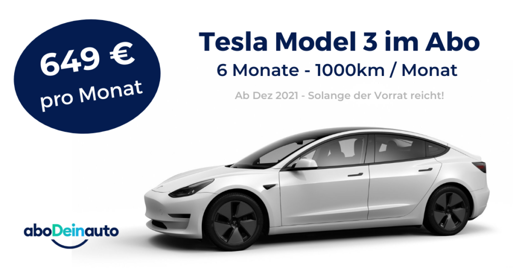 Berliner Startup aboDeinauto bringt Tesla Model 3 für nur 649 € all-inclusive auf die Straße